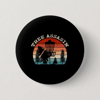 Funny Disc Golfer Gifts Outdoor Sports Stupid Tree Button