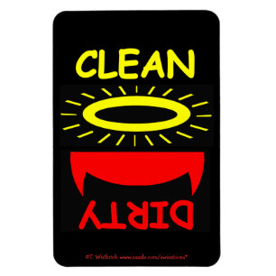 Funny Dishwasher Magnet Devil Angel
