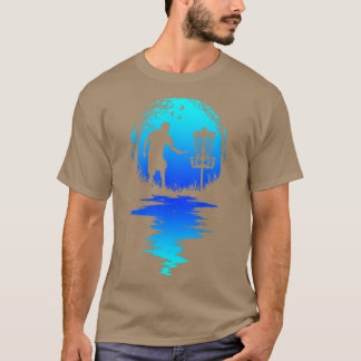 Funny Disk Golf Player Retro Sunset Silhouette Gra T-Shirt