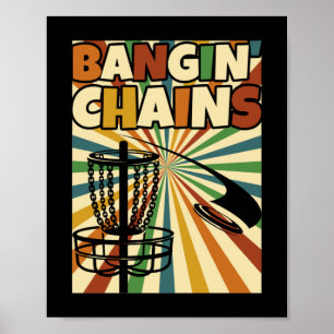 Funny Disk Golf Player Sprichwort in Bangins Chaos Poster