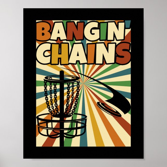 Funny Disk Golf Player Sprichwort in Bangins Chaos Poster (Vorne)