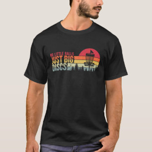 Funny Disk Golf, Retro Sunset Keine kleinen Balls  T-Shirt