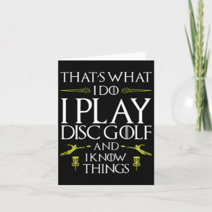 Funny Disk Golf T Shirt Das ist, was ich spiele Di Karte