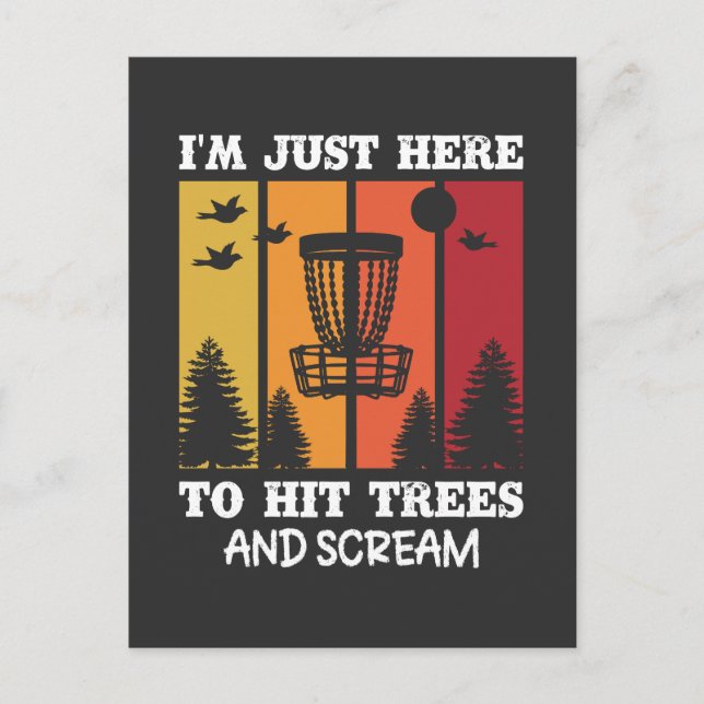 Funny Disk Golf Zitat Retro Disk Golf Postkarte (Vorderseite)