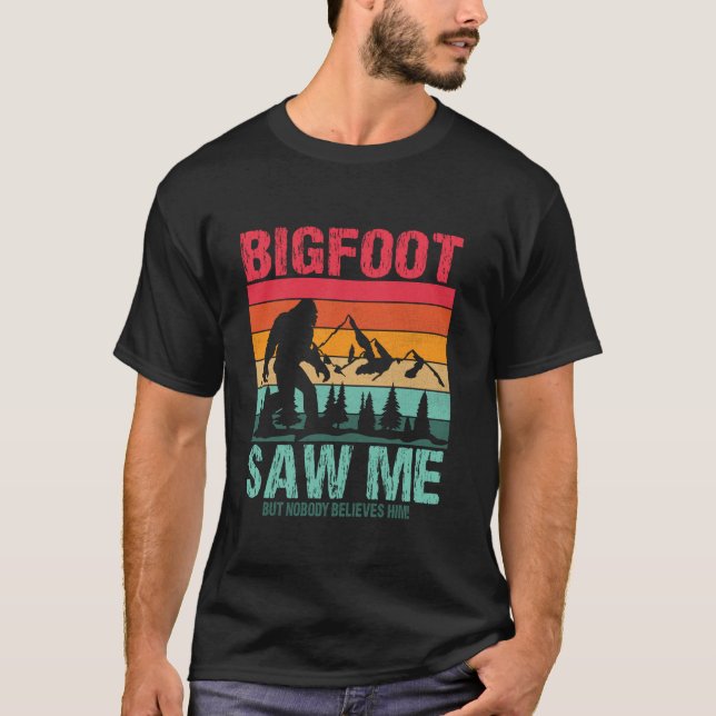 Funny Distressed Bigfoot sah ich glauben Funny Sas T-Shirt (Vorderseite)