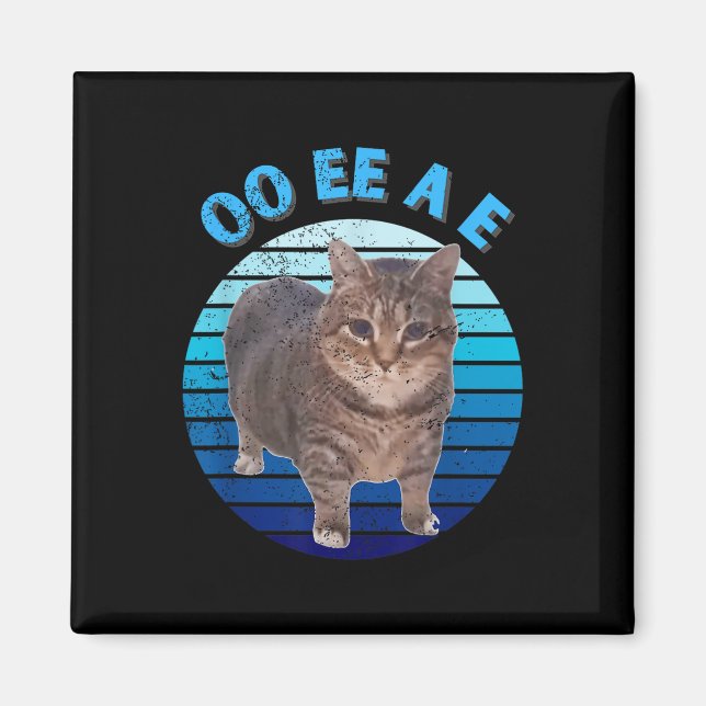 Funny Distressed Oiia Katzenkatze Oi Uiiaa Magnet (Vorne)