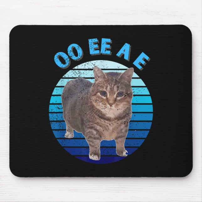 Funny Distressed Oiia Katzenkatze Oi Uiiaa Mousepad (Vorne)
