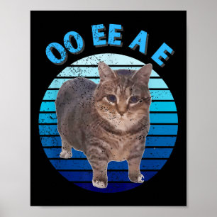 Funny Distressed Oiia Katzenkatze Oi Uiiaa Poster