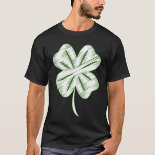 Funny Distressed Vierblättriges Kleeblatt St Patri T-Shirt