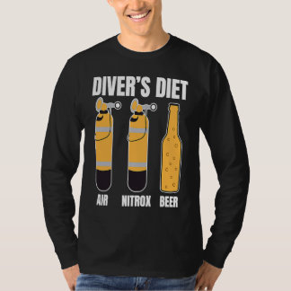 Funny Diver Diet Beer Diving Water Sports T T-Shirt