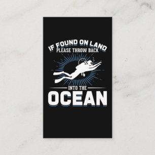 Funny Diver Joke Scuba Diving Visitenkarte