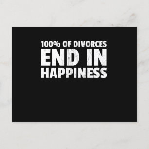 Funny Divorce Quote Design Gift For Divorce Party Postkarte