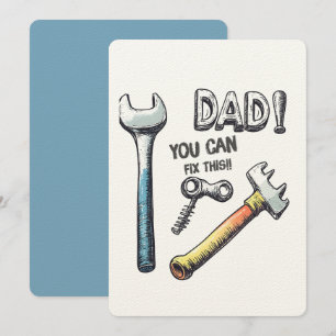 Funny DIY Inspiriert Vatertag-Design mit Tools Einladung