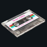 Funny DJ 80er Cassette Tape 40. Geburtstag Gast Gästebuch<br><div class="desc">Funny DJ 80er Cassette Tape 40. Geburtstag. Feiern Sie Ihre Top-Meilensteine über das 40. Geburtstagsgeschenk mit diesem lustigen 80er Klarkassettenband mit Vintagem,  weißem Etikett auf beiden Seiten. Passen Sie Ihren eigenen Text an.</div>