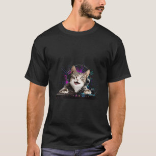 Funny DJ Cat Art for Men Women Boys Girls Kinder M T-Shirt