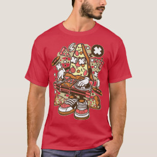 Funny DJ Design Pizza Sound Engineer Disk Jockey T-Shirt