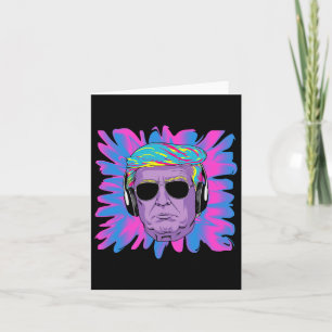 Funny Dj Trump Shades Headphone Parody Neujahr Karte