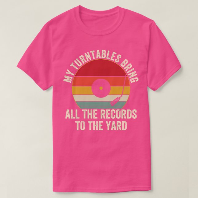 Funny DJ Turntable Design Disk Jockey T-Shirt (Design vorne)