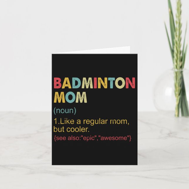 Funny Dminton Mama Definition Dminton Mama für Fra Karte (Vorderseite)