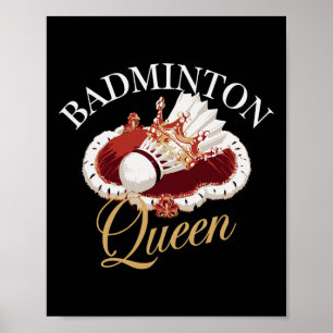 Funny Dminton Player Liebe Shuttle Design 10 Poster