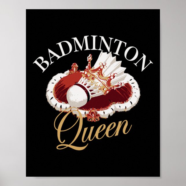 Funny Dminton Player Liebe Shuttle Design 10 Poster (Vorne)