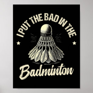 Funny Dminton Player Liebe Shuttle Design 1 Poster