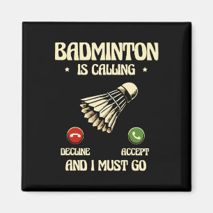 Funny Dminton Player Liebe Shuttle Design 28 Magnet