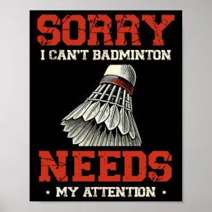 Funny Dminton Player Liebe Shuttle Design 3 Poster