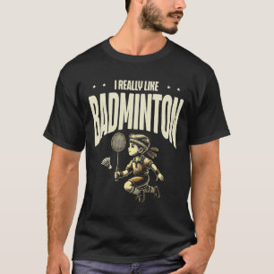 Funny Dminton Player Liebe Shuttle Design 4 T-Shirt