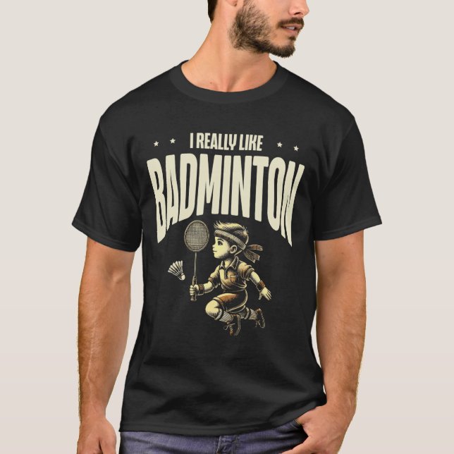 Funny Dminton Player Liebe Shuttle Design 4 T-Shirt (Vorderseite)