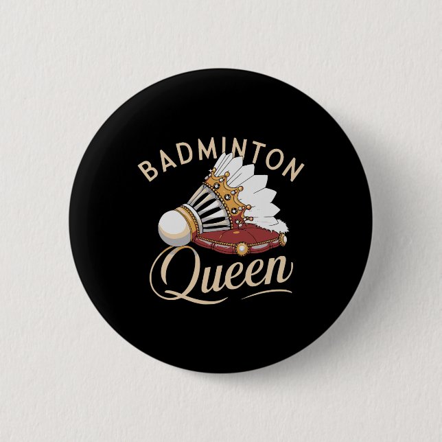 Funny Dminton Player Liebe Shuttle Design 8 Button (Vorderseite)