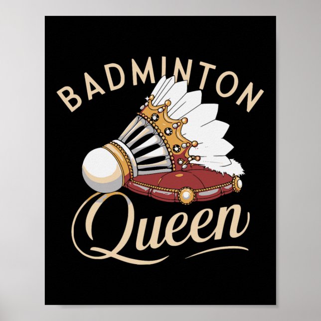 Funny Dminton Player Liebe Shuttle Design 8 Poster (Vorne)