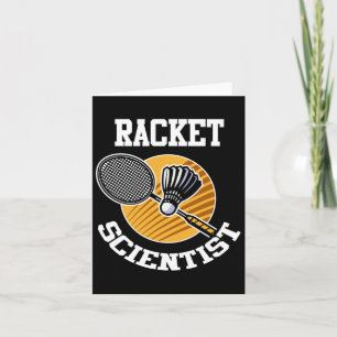 Funny Dminton Player Shirt Racket Scientist Dminto Karte