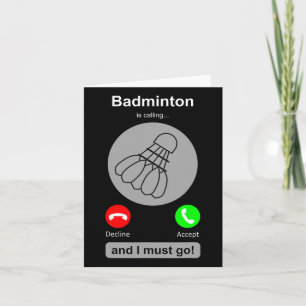 Funny Dminton Shirt Dminton Calling Quote Dminton Karte
