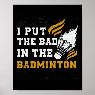 Funny Dminton Shirt Men Women Dminton Player 10 Poster