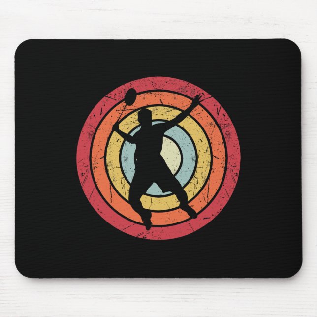 Funny Dminton Shuttle Retro Vintag für Damen Mousepad (Vorne)