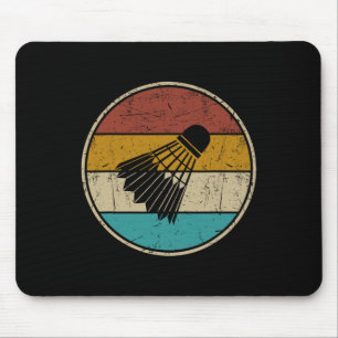 Funny Dminton Shuttle Vintag Retro für Damen Mousepad