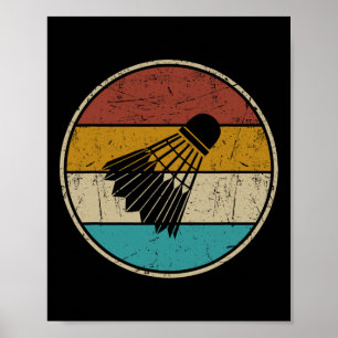 Funny Dminton Shuttle Vintag Retro für Damen Poster