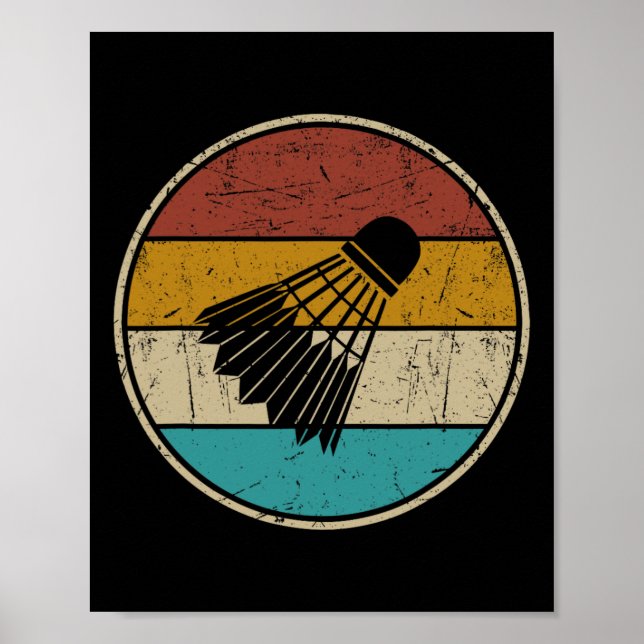Funny Dminton Shuttle Vintag Retro für Damen Poster (Vorne)