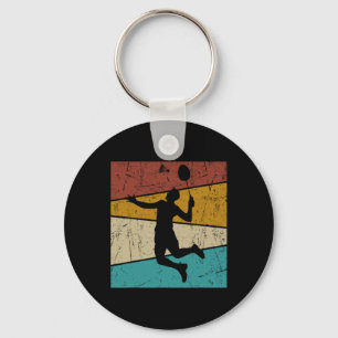 Funny Dminton Shuttle Vintag Retro für Damen Schlüsselanhänger