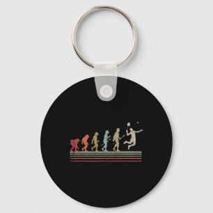 Funny Dminton Vintag Retro Stil Evolution des Mens Schlüsselanhänger