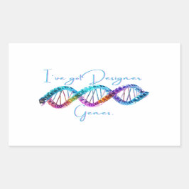 Funny DNA Helix Rechteckiger Aufkleber