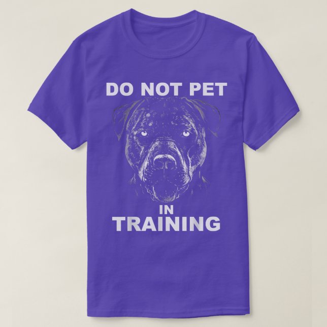 Funny Do not pet Pit Bull Dog Training  T-Shirt (Design vorne)