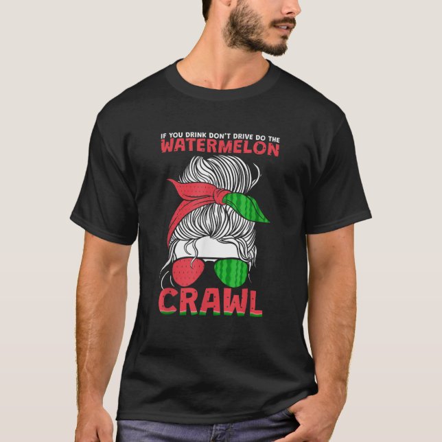 Funny Do Watermelon Crawl T-Shirt (Vorderseite)