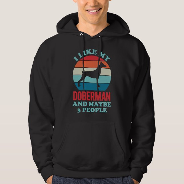 Funny Doberman 207 Hoodie (Vorderseite)