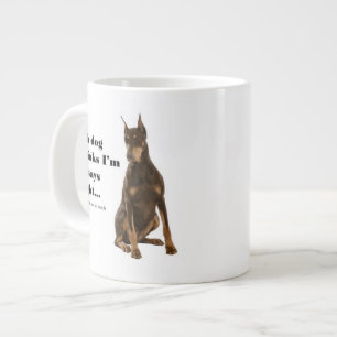 Funny Doberman / Ehefrau Jumbo Tasse
