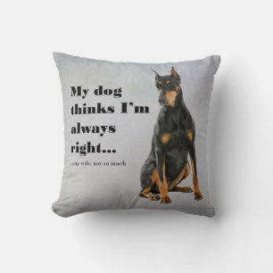 Funny Doberman / Ehefrau Pillow Kissen