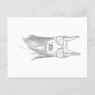 Funny Doberman Hund mit Sonnenbrille Feiertagspostkarte