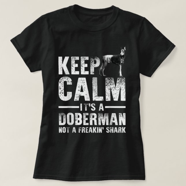Funny Doberman Kunst für Männer Frauen Kinder Dobe T-Shirt (Design vorne)