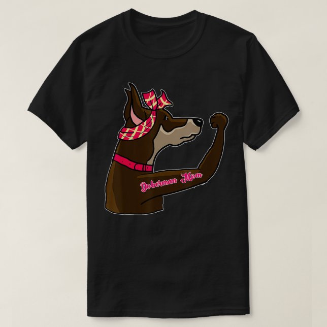 Funny Doberman Mama Tattoo, Geschenke Bully Mama D T-Shirt (Design vorne)